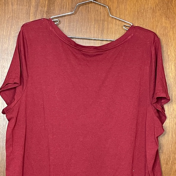 Torrid Red Plus Size Casual Plain Classic Shirt Size 1 - Picture 5 of 6